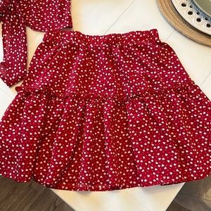 Skirt to red and white heart matching set!
